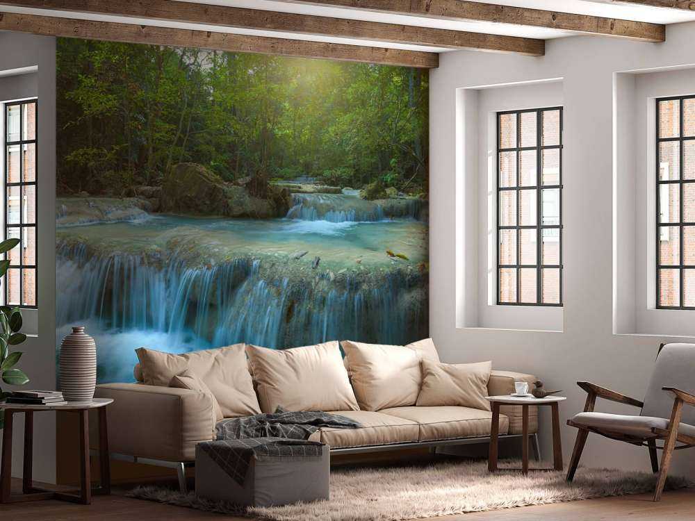 Beautiful deep waterfall