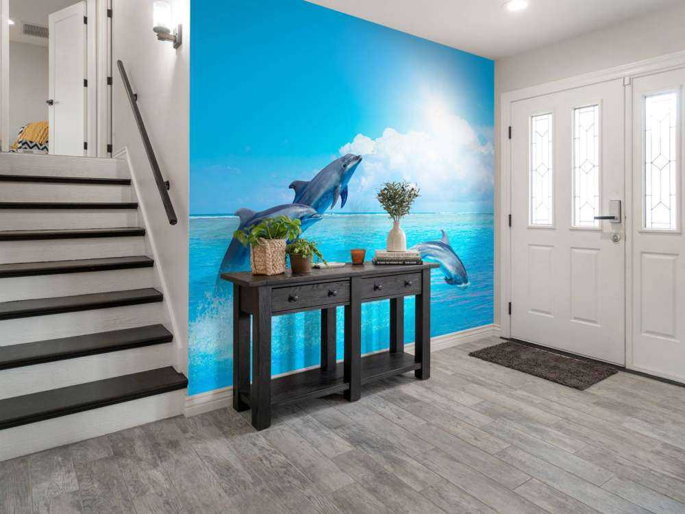 Dolphins in the ocean