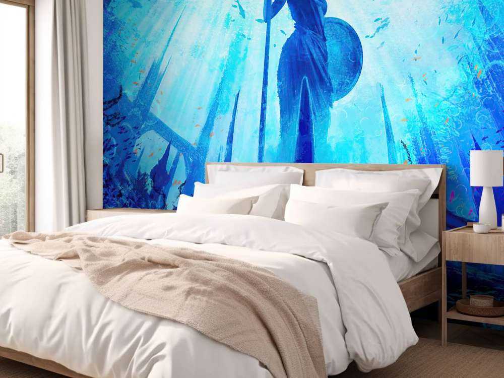 Greek goddess in the underwater world