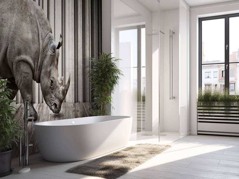 Rhinoceros in hall