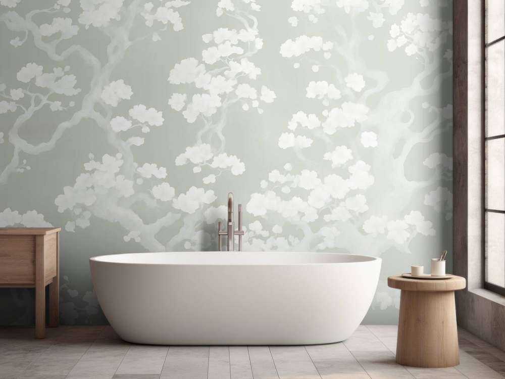 Wonderful blooming forest - green