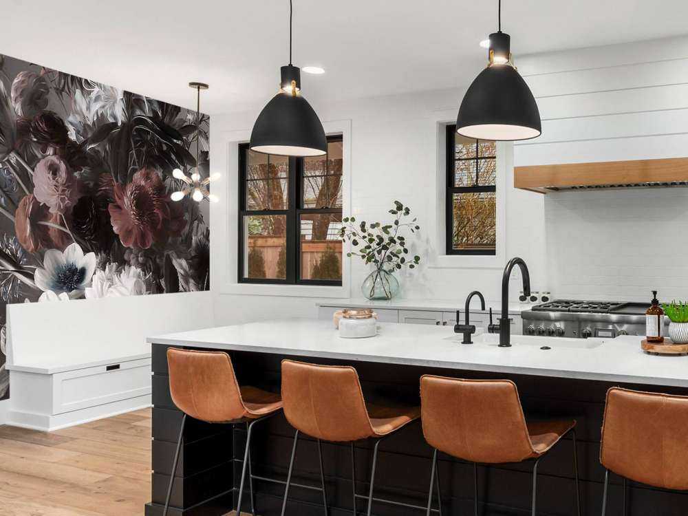 Big bouquet with pink anemones