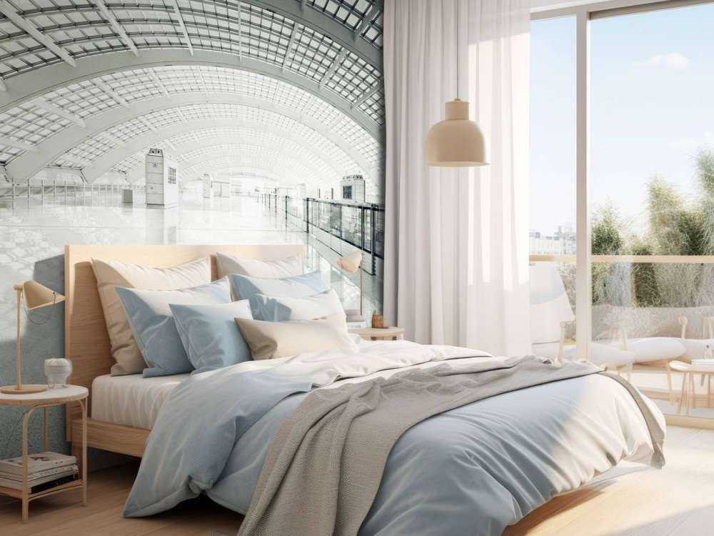 Modern hall with rounding