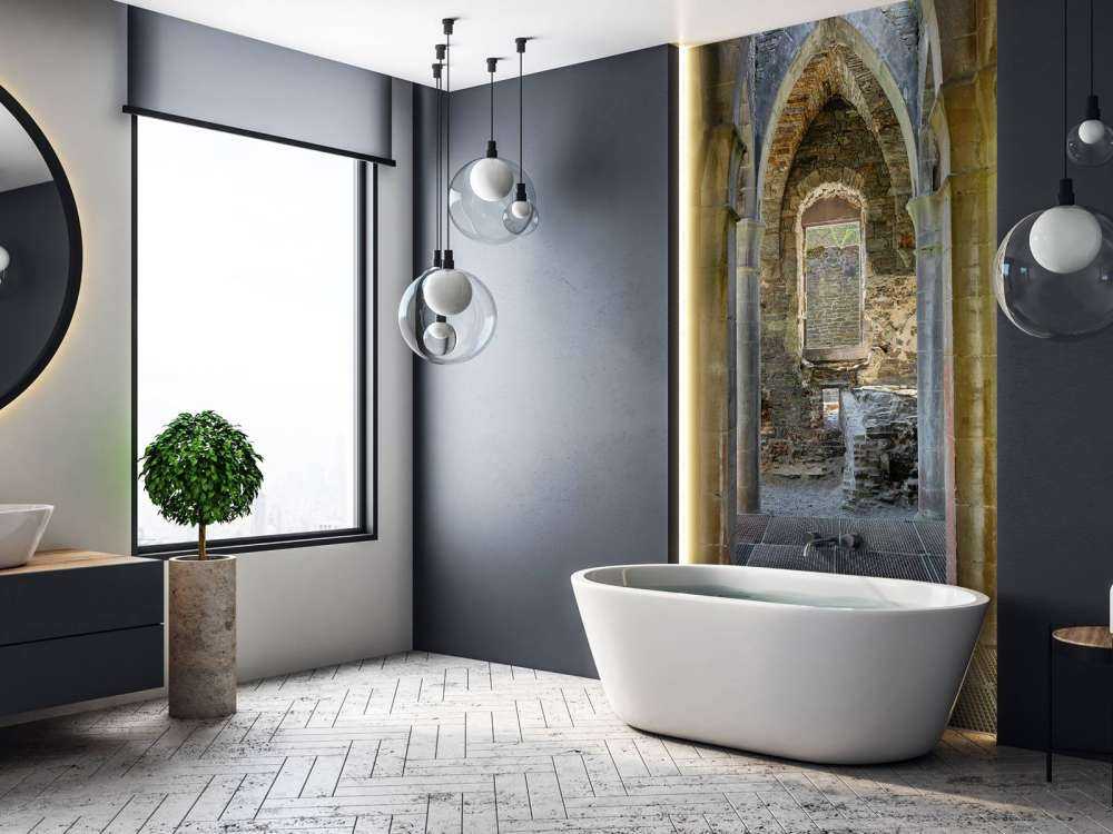 Abandoned building with arches