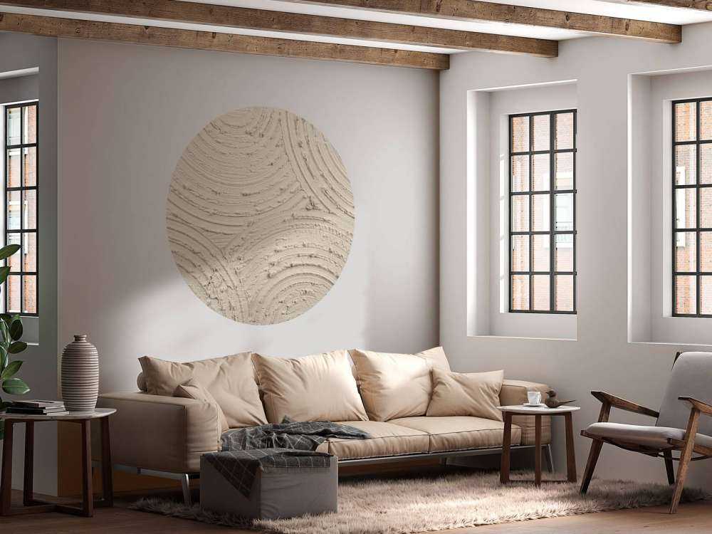 Zen circles coarse structure in linen