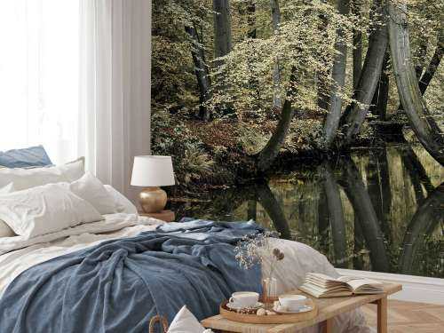 Stream with hanging trees
