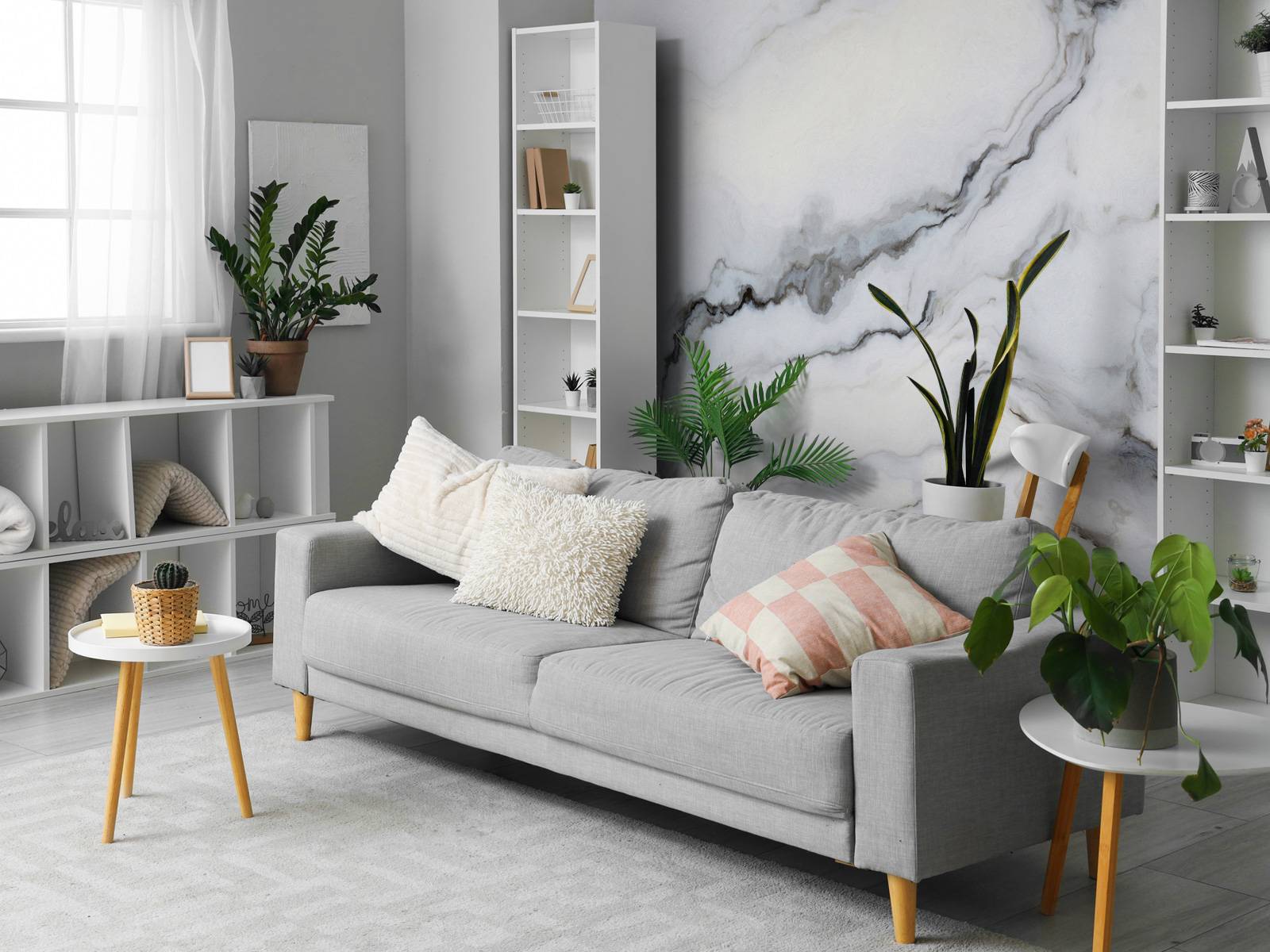 White curly marble