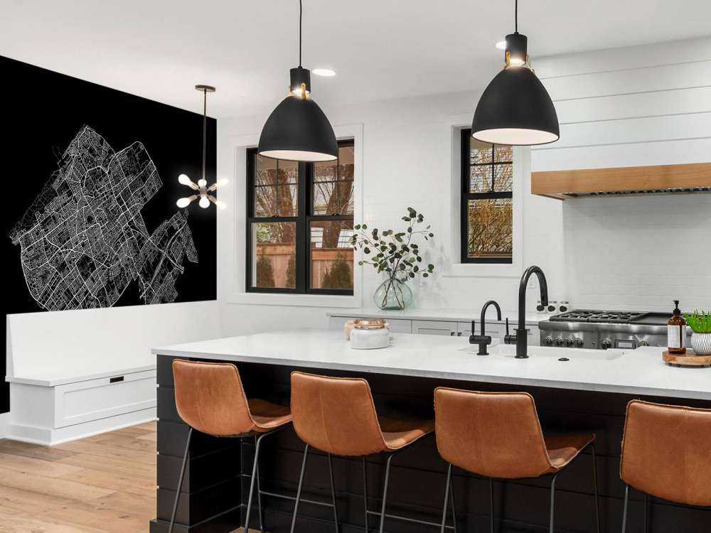 Map of The Hague, black