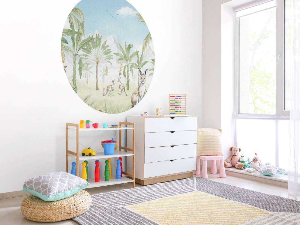 Kangaroo landscape in colour