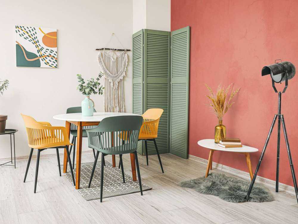 Discoloured red concrete