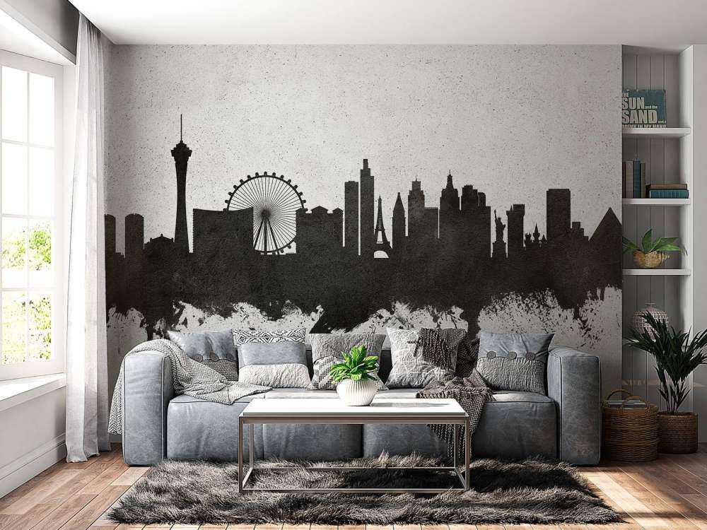 Watercolor skyline, Las Vegas