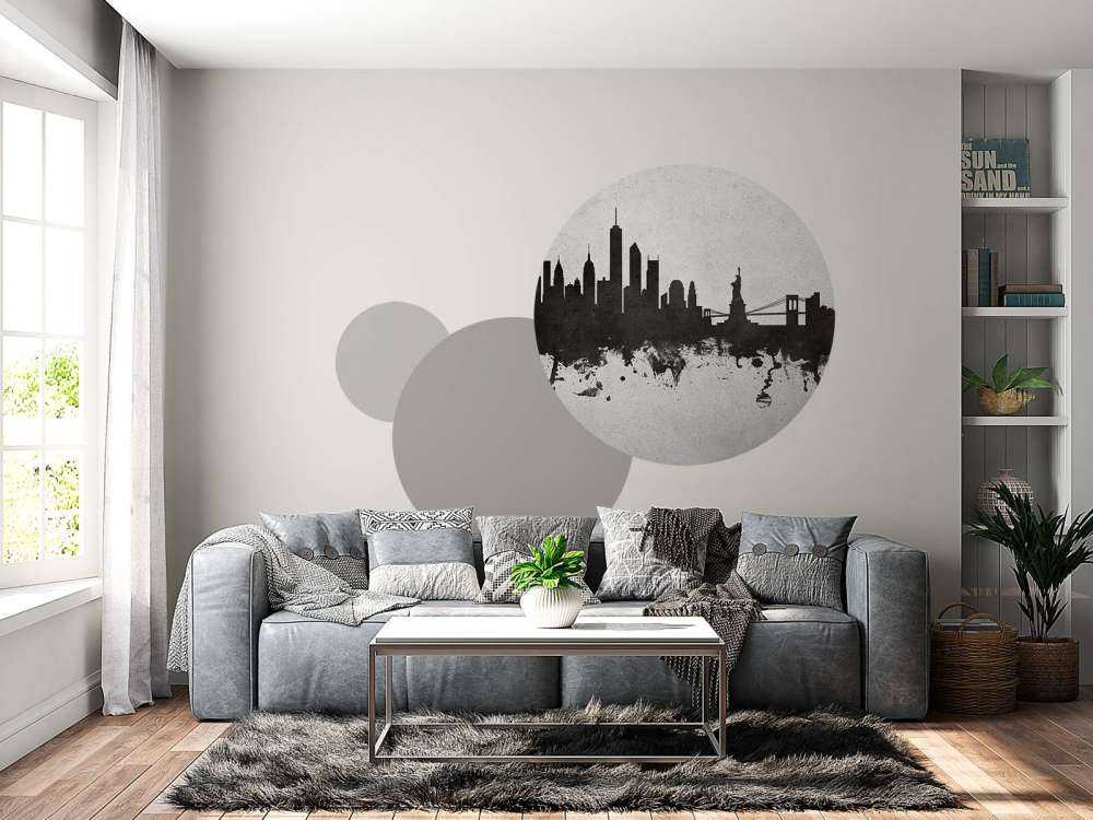 Watercolor skyline, New York