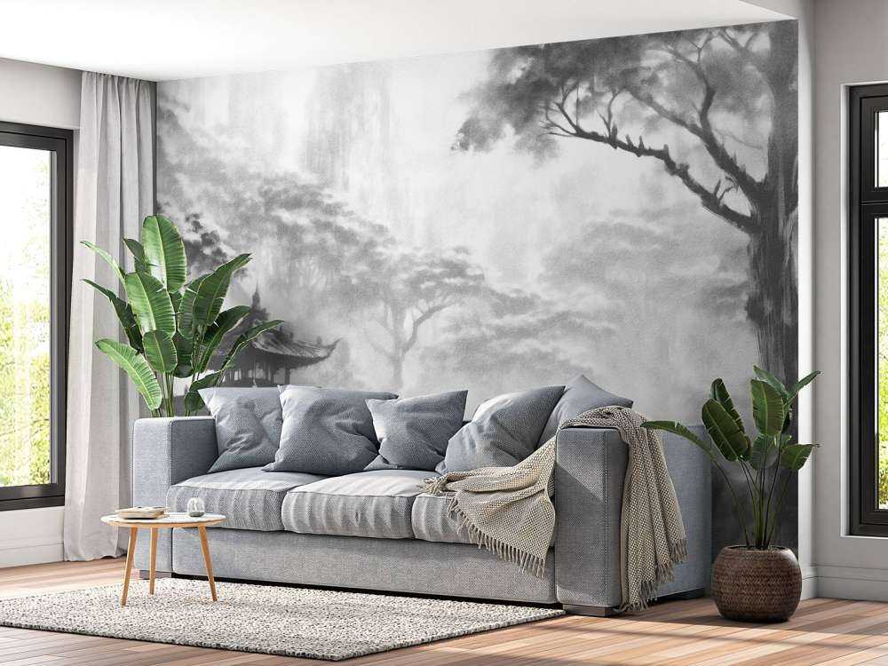 Misty Oriental Pavilion