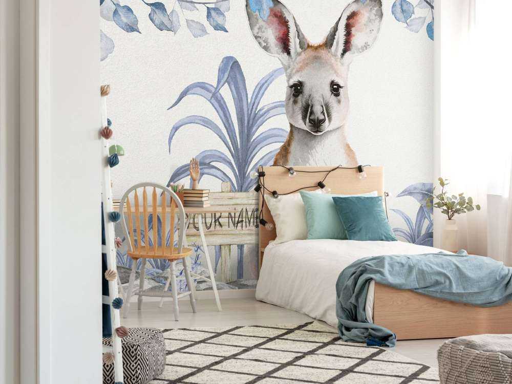 Jungle baby kangaroo blue
