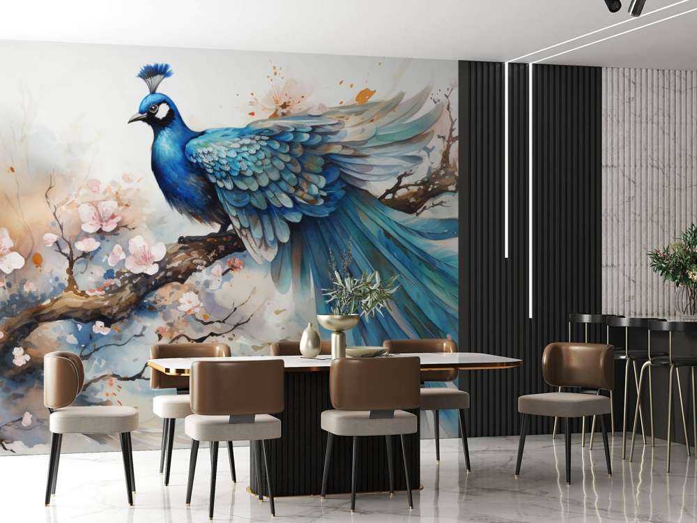 Peacock in Spring Mist