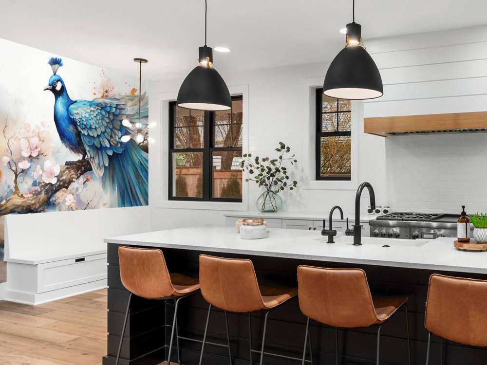 Peacock in Spring Mist