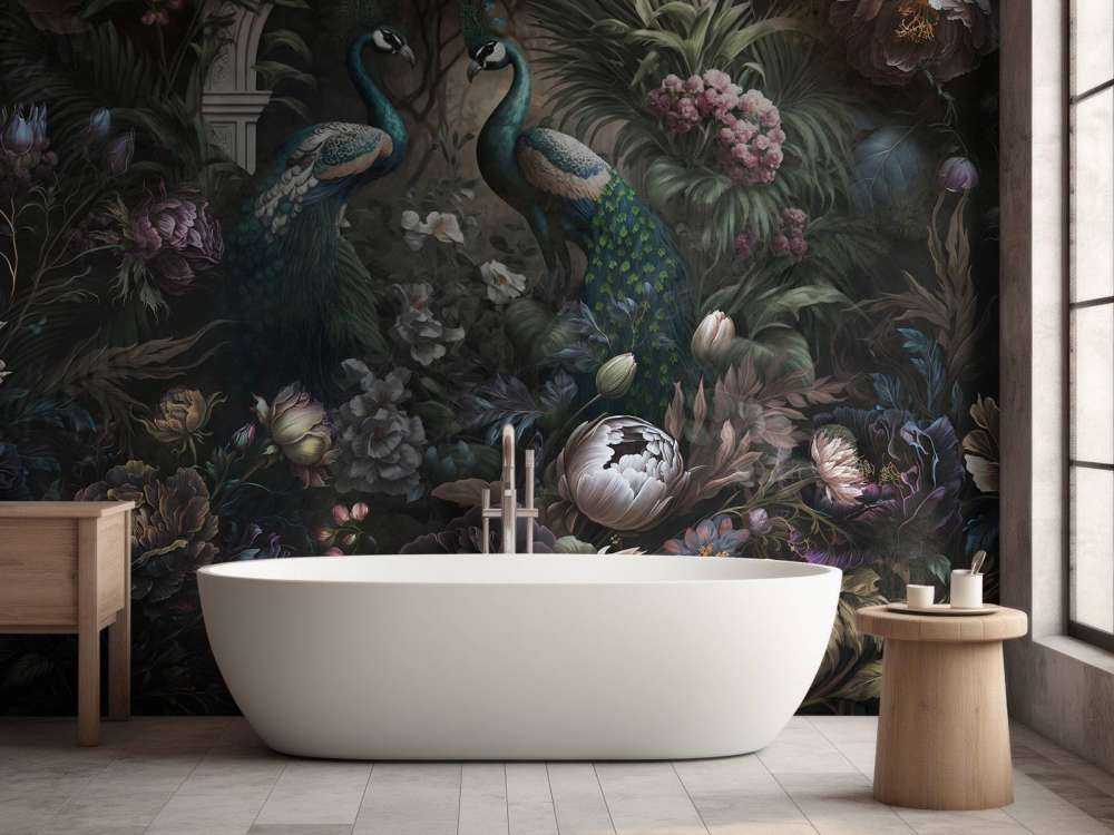 Whispers of Peacocks in the Dark Garden