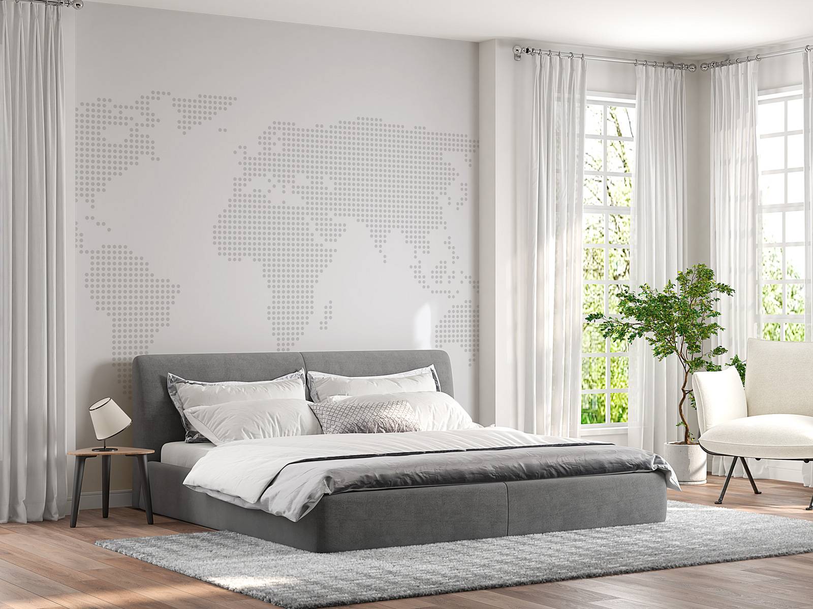 Dotted world map