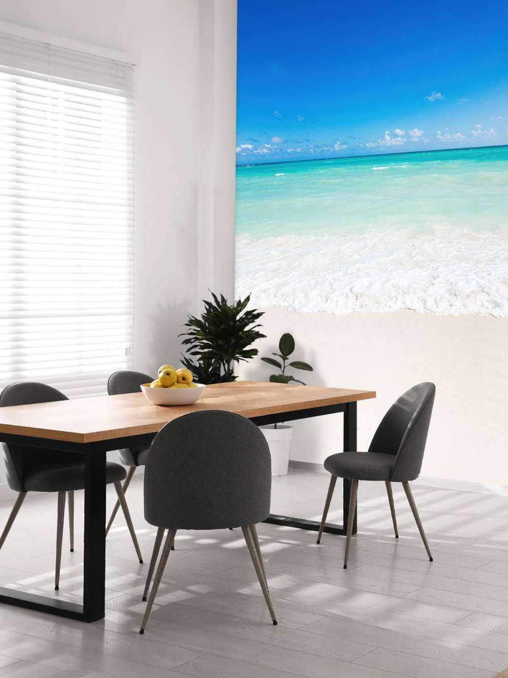 White beach and waves