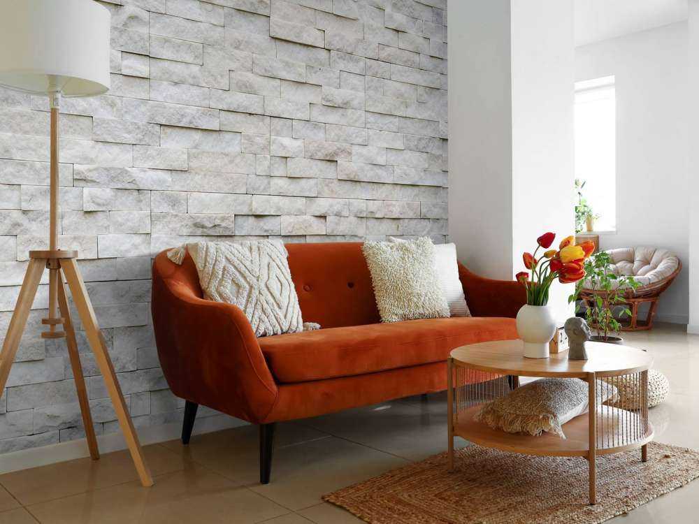 Modern stone wall
