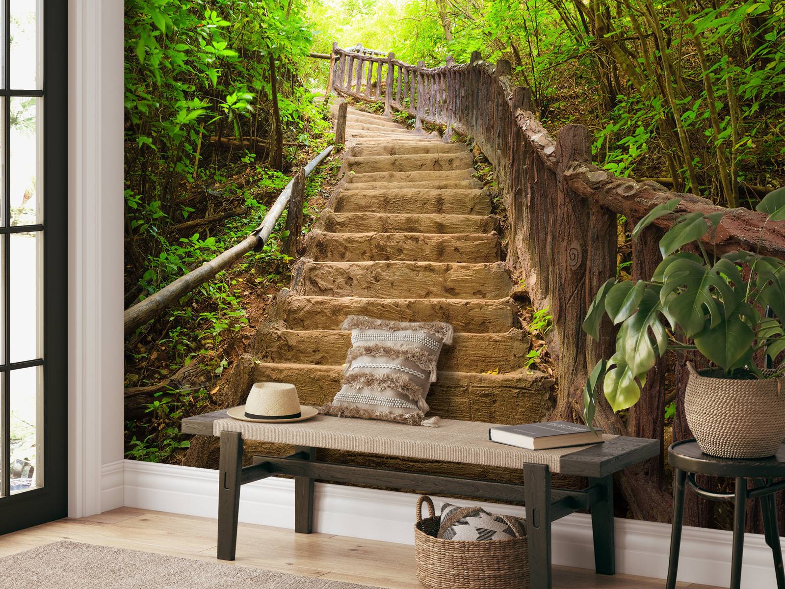 Stairs in a forest