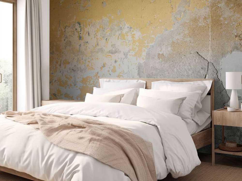 Yellow weathered wall