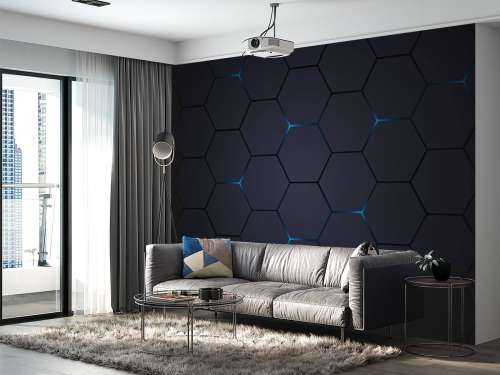 Dark grey hexagons