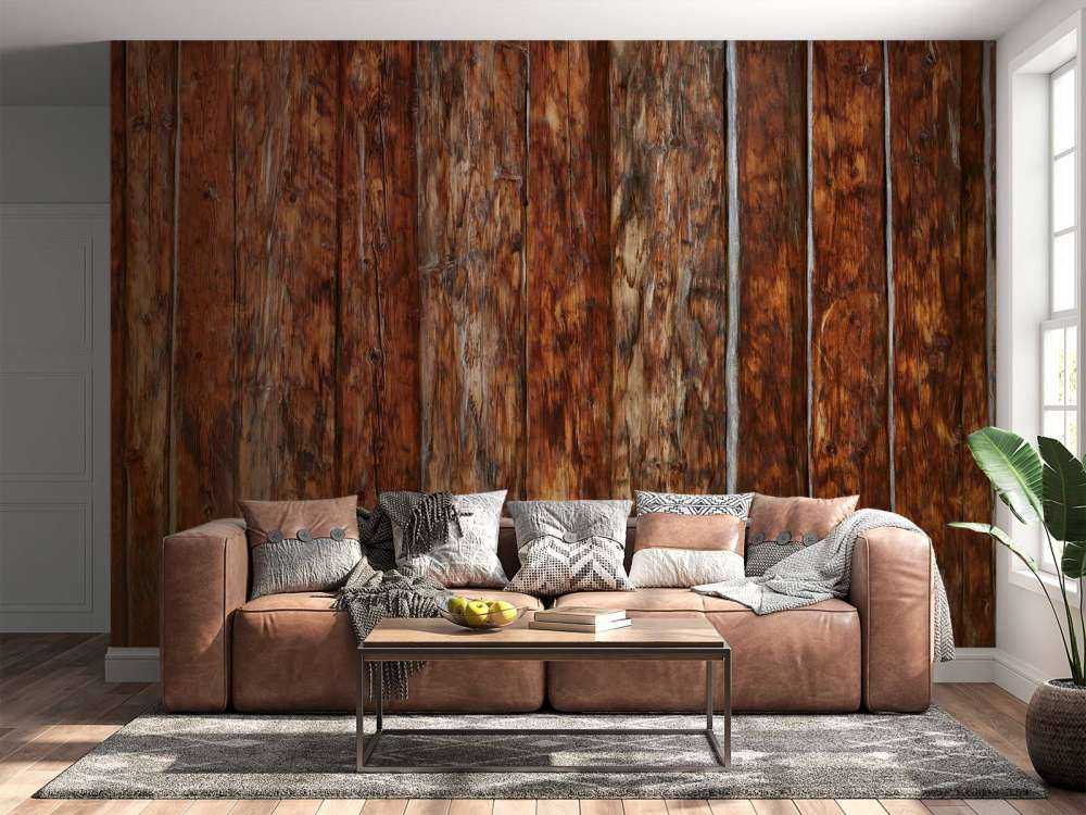 Rough and stained wood