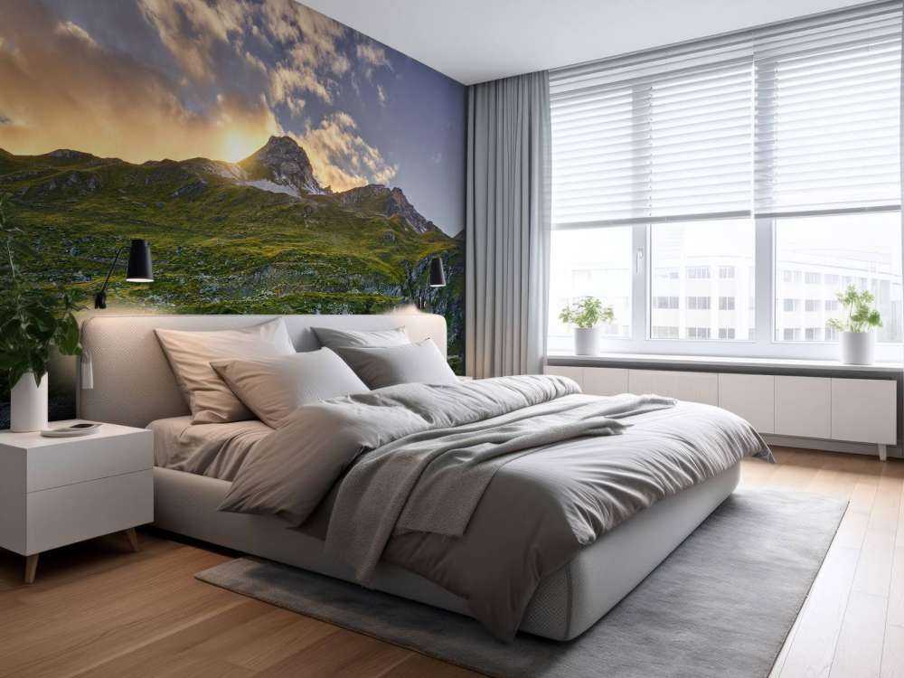 Sunset at a reservoir