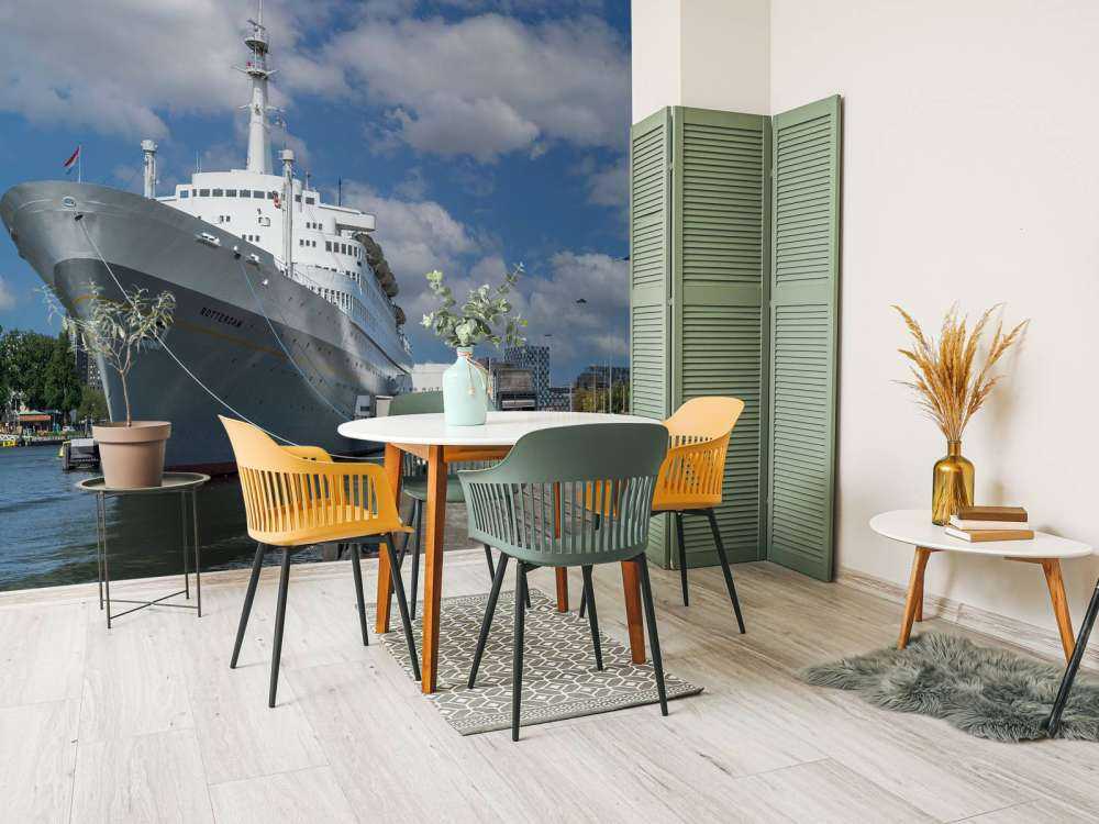 Former steamship the SS Rotterdam in color 