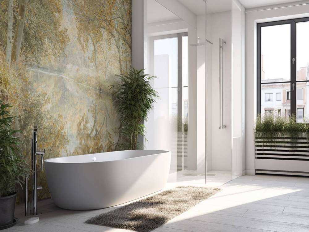 Channel through forest