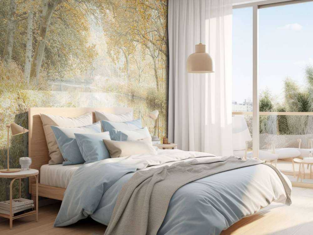 Channel through forest