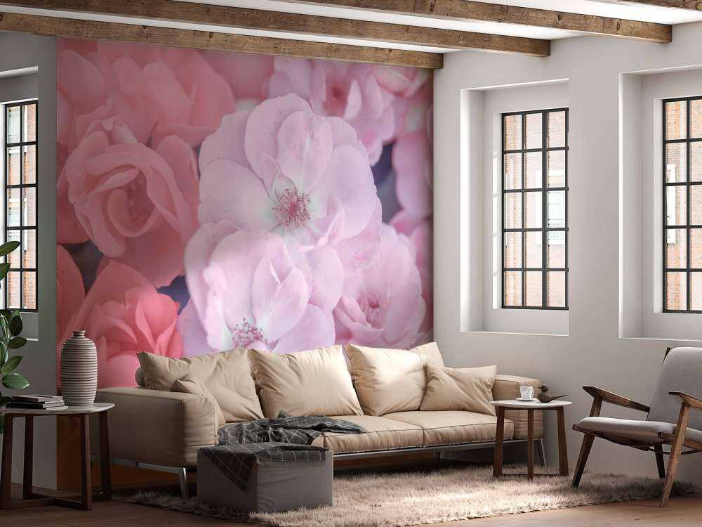 Pink clerical flowers