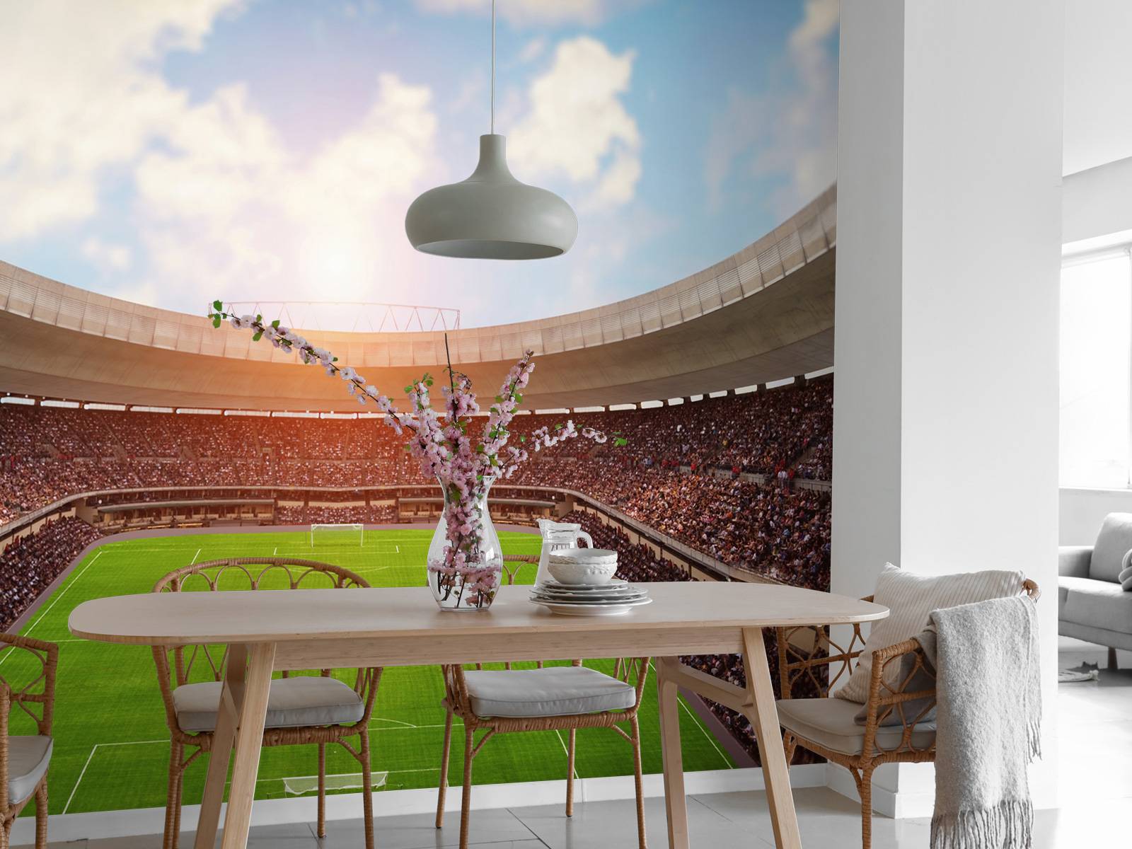 Filled football stadium