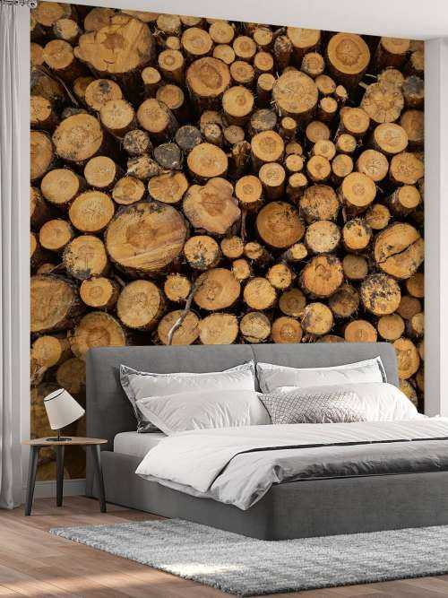 Stacked wood