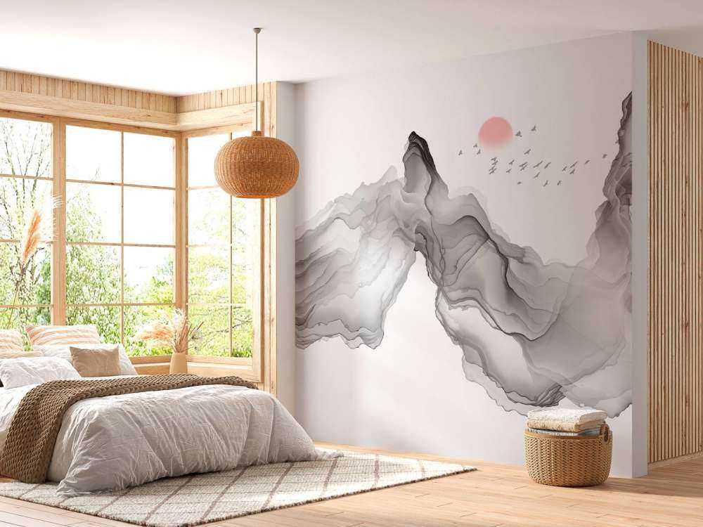 Abstracte waterverf bergen