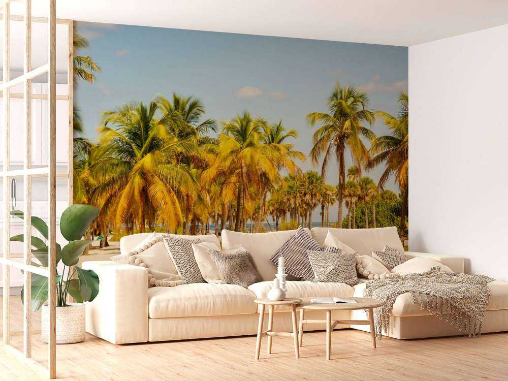 Geel-groene palmbomen