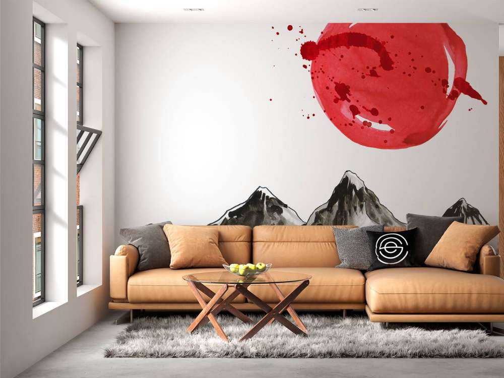 Zwart-wit Oosterse tekening