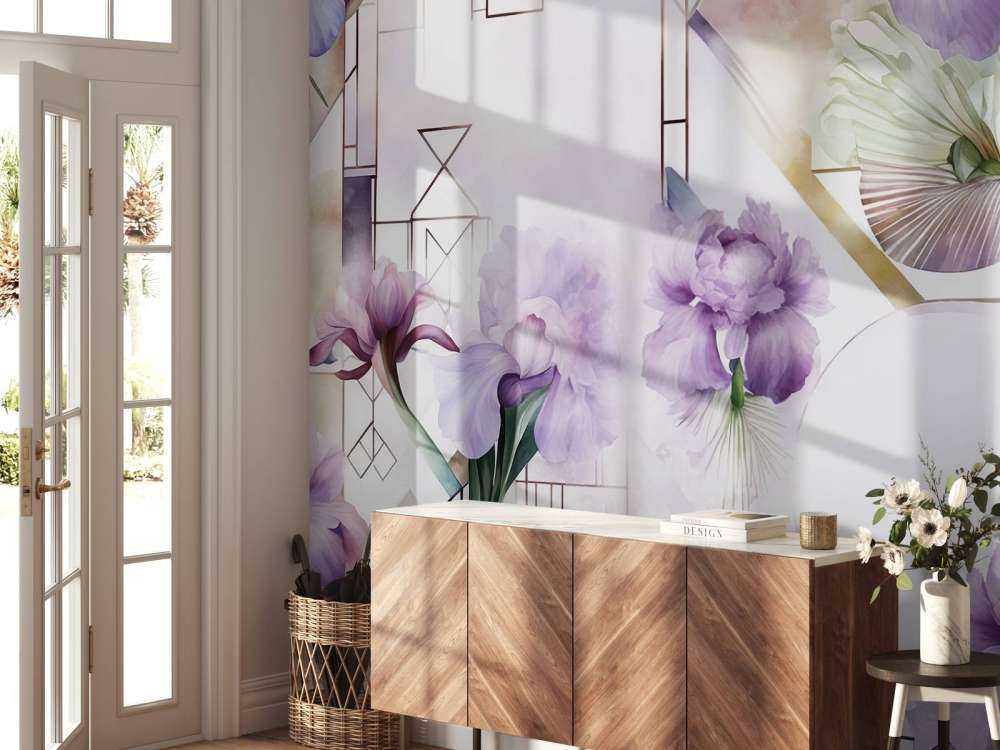 Watercolor Geometry Purple