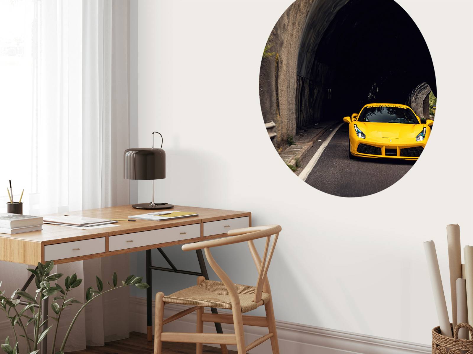 Wall Mural - Ferrari 488 GTB on mountain road - Wallpaper