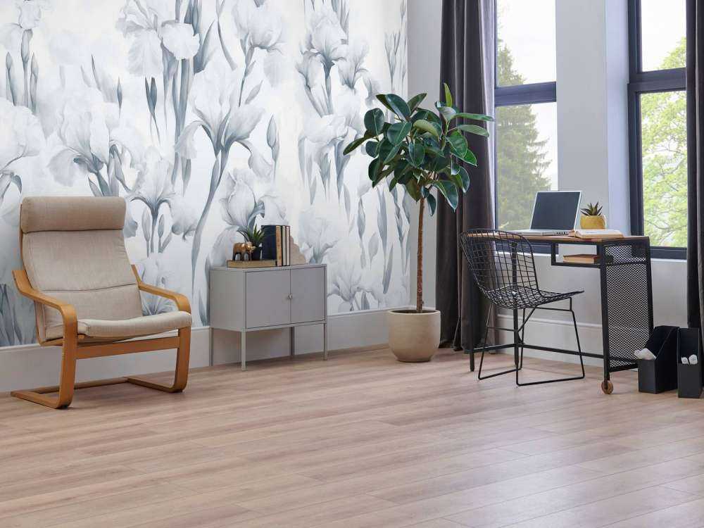 Irises Dance Seamless Cool Blue