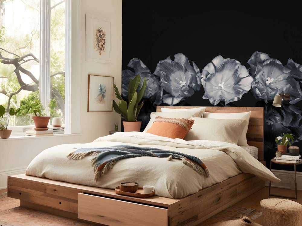 Bloemen in het zwart-wit