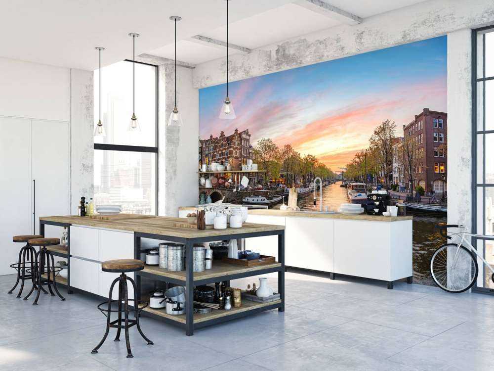 Zonsondergang in Amsterdam