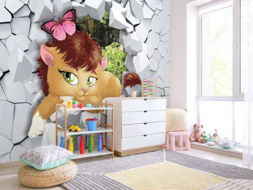 Lion in a wall