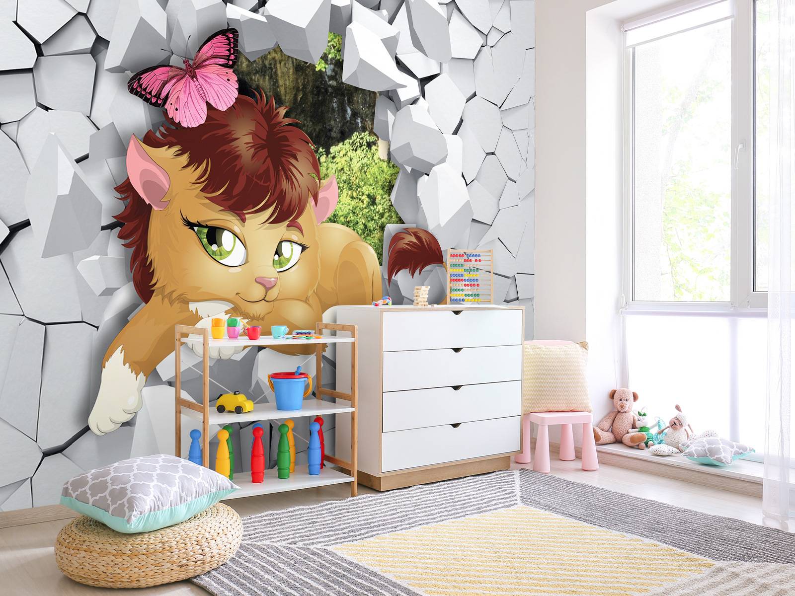 Lion in a wall