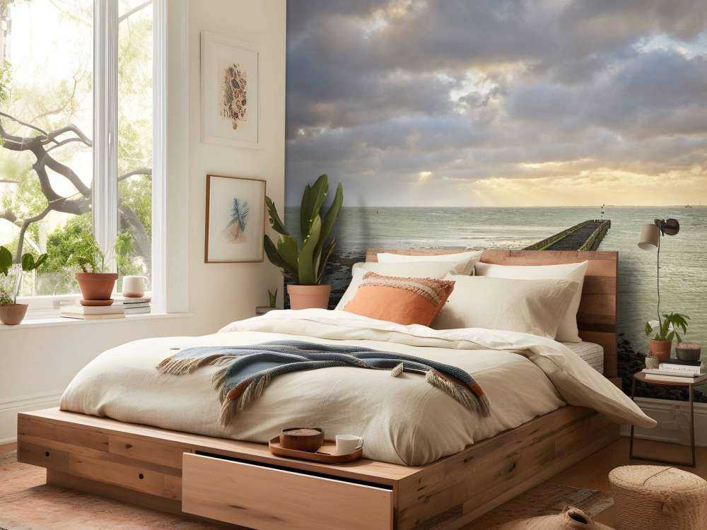 Golfbreker aan de kust