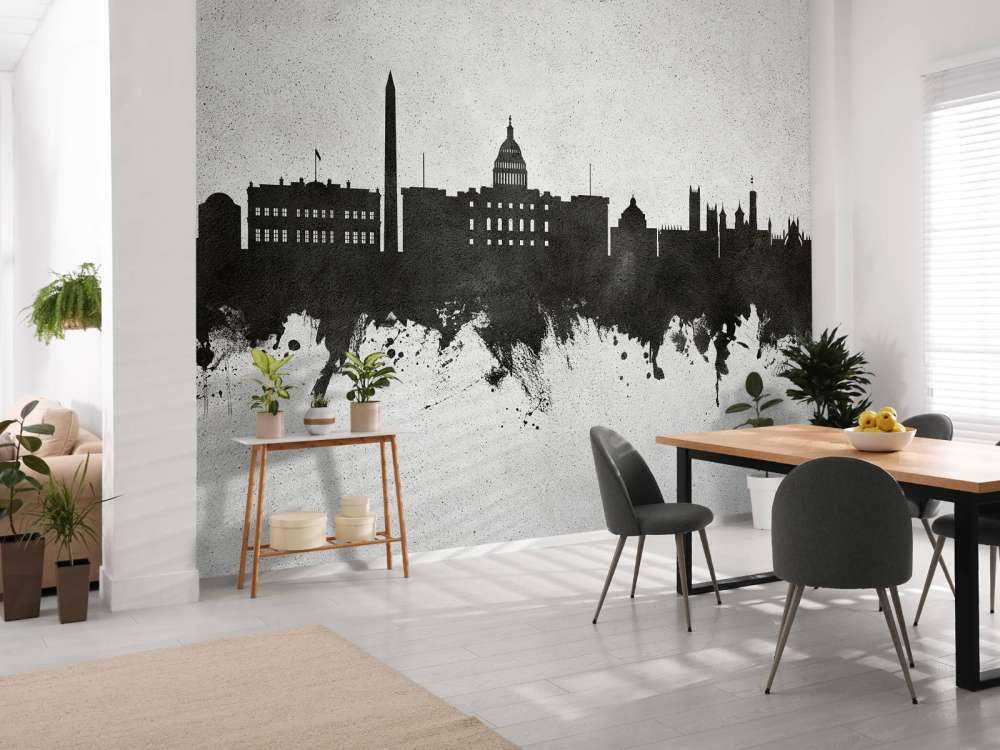 Watercolor skyline, Washington