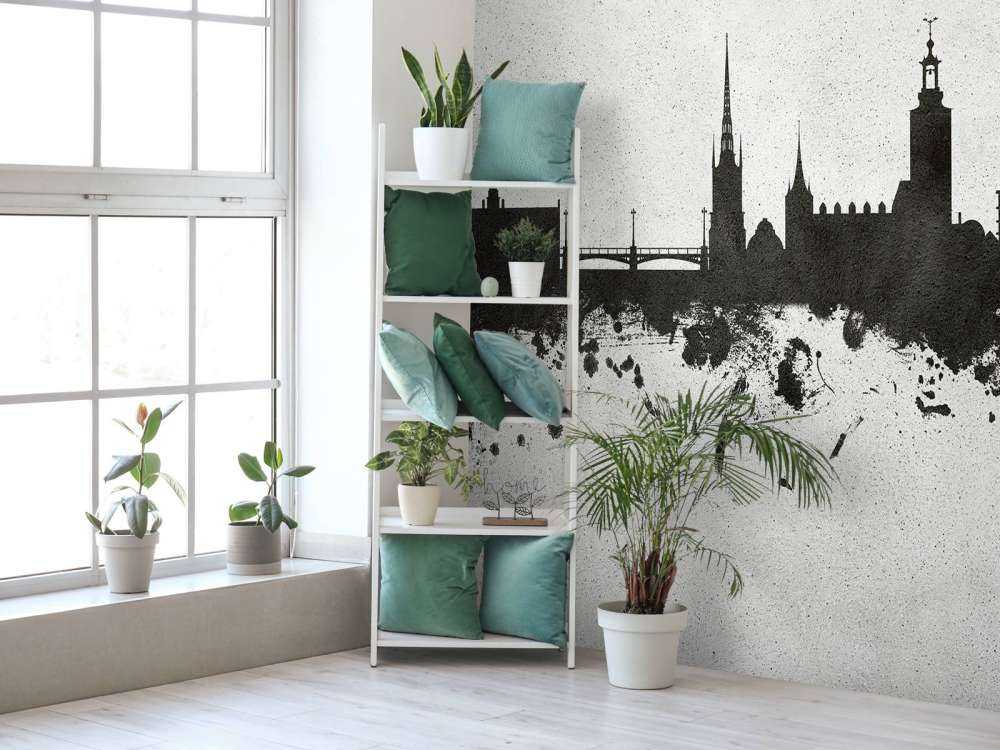 Watercolor skyline, Stockholm