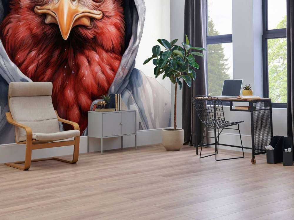 Watercolour Cartoon Chicken in a Hoodie