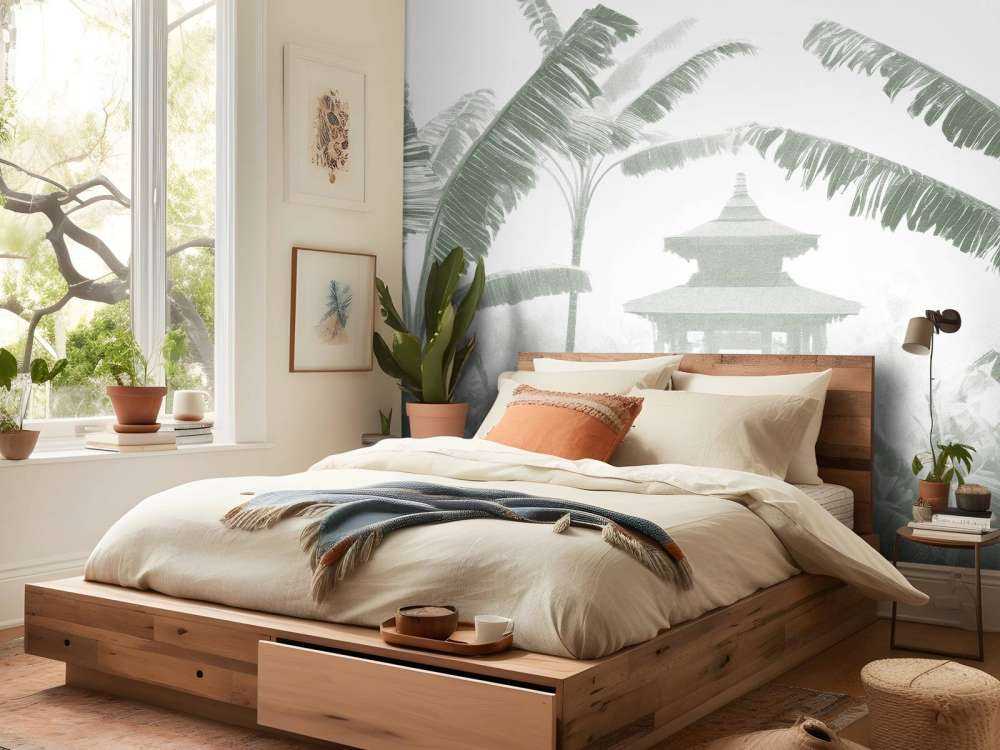 Misty Temple Garden, green